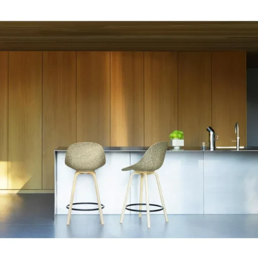 Normann Copenhagen Mat Barstol Med Ryg 65 cm Bøg/Sort/Seaweed