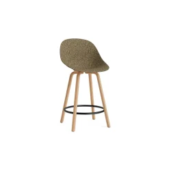 Normann Copenhagen Mat Barstol Med Ryg 75 cm Bøg/Sort/Seaweed