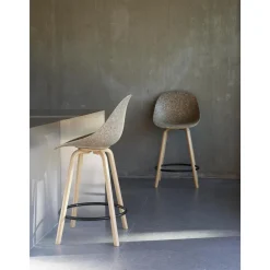 Normann Copenhagen Mat Barstol Med Ryg 75 cm Bøg/Sort/Seaweed