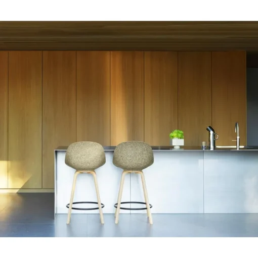 Normann Copenhagen Mat Barstol Med Armlán 75 cm Bøg/Sort/Seaweed