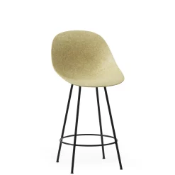Normann Copenhagen Mat Barstol Med Ryg 65 cm Sort/Stål/Hamp