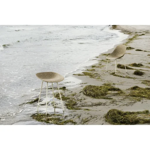 Normann Copenhagen Mat Barstol 65 cm Creme/Stål/Hamp