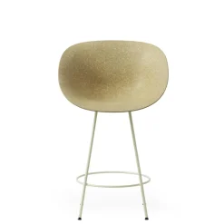Normann Copenhagen Mat Barstol Med Armlán 65 cm Creme/Stål/Hamp