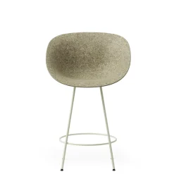 Normann Copenhagen Mat Barstol Med Armlán 65 cm Creme/Stål/Seaweed