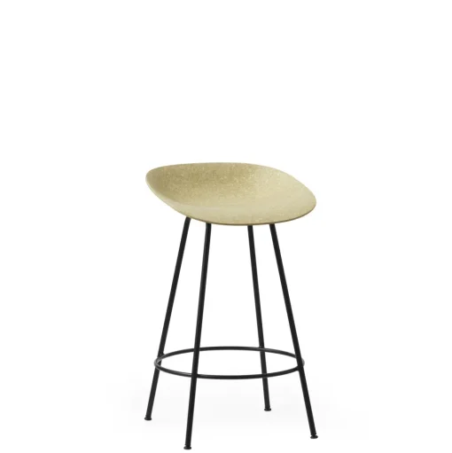 Normann Copenhagen Mat Barstol 65 cm Sort/Stål/Hamp