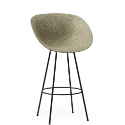 Normann Copenhagen Mat Barstol Med Armlán 65 cm Sort/Stål/Seaweed
