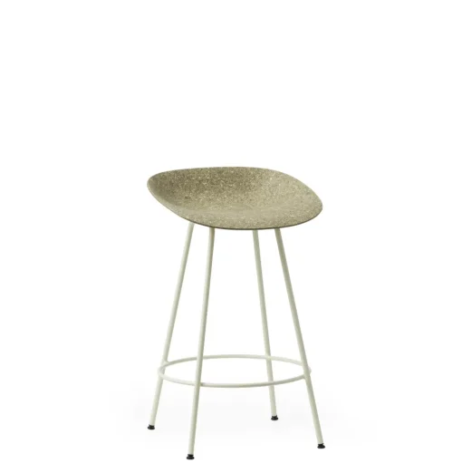Normann Copenhagen Mat Barstol 65 cm Creme/Stål/Seaweed