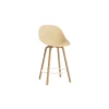 Normann Copenhagen Mat Barstol Med Ryg 75 cm Bøg/Creme/Hemp