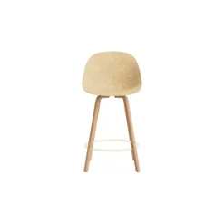 Normann Copenhagen Mat Barstol Med Ryg 75 cm Bøg/Creme/Hemp