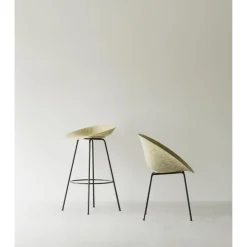 Normann Copenhagen Mat Spisebordsstol Med Armlán Creme/Stål/Hamp