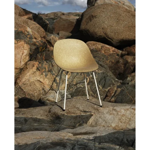 Normann Copenhagen Mat Spisebordsstol Med Armlán Creme/Stål/Hamp