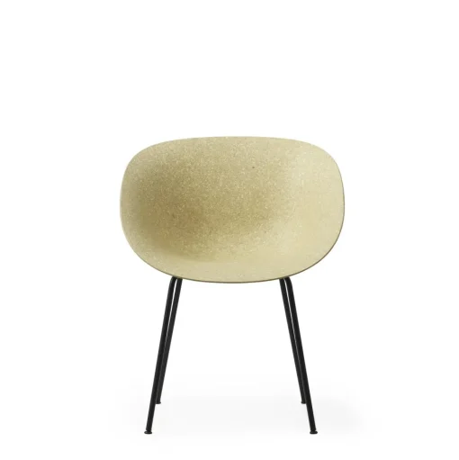Normann Copenhagen Mat Spisebordsstol Med Armlán Sort/Stål/Hamp