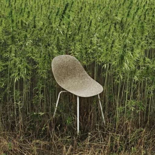 Normann Copenhagen Mat Spisebordsstol Creme/Stål/Hamp