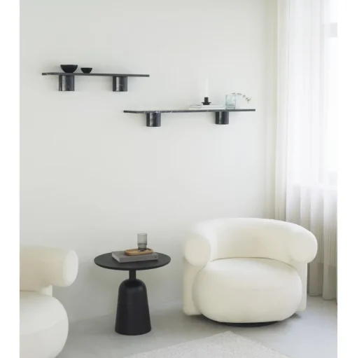 Normann Copenhagen Sten Hylde 80 cm Sort Marmor