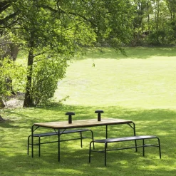 Normann Copenhagen Vig Spisebord 90 x 200 cm Sort/Robinia