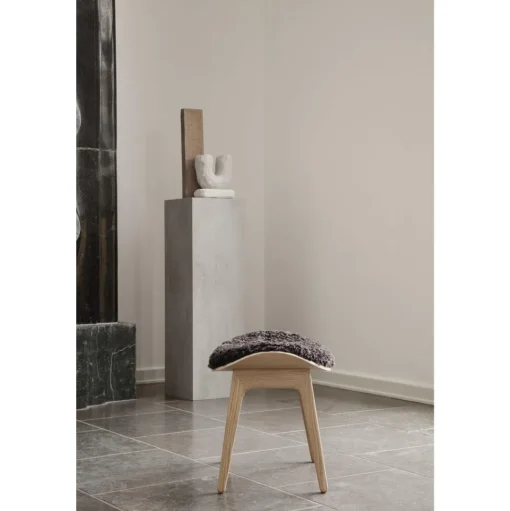 NORR11 Elephant Skammel Sort/Dark Brown 21001