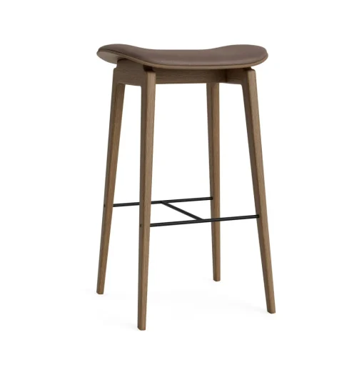 NORR11 NY11 Barstol H65 cm Lys Røget Egetrá/Dark Brown 21001