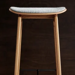NORR11 NY11 Barstol H75 cm Mørk Røget Egetrá/Black 41599