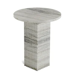 NORR11 Soho Sidebord Sølv Travertin