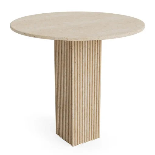 NORR11 SoHo SpisebordØ80 Travertine