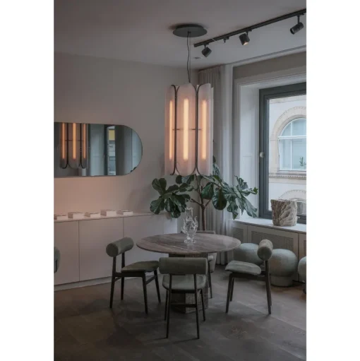 NORR11 Totem Spisebordsstol Polstret Dark Smoked/Terra Lime 20365