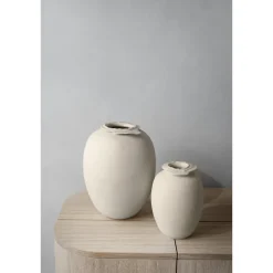 Northern Brim Vase H18 Beige
