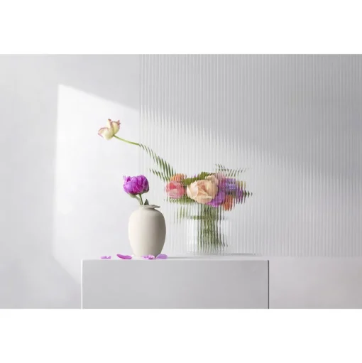 Northern Brim Vase H18 Beige