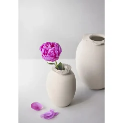Northern Brim Vase H18 Beige