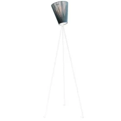 Northern Oslo Wood Gulvlampe Hvid Fod & Grøn Skárm