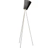 Northern Oslo Wood Gulvlampe Metal Fod & Sort Skárm