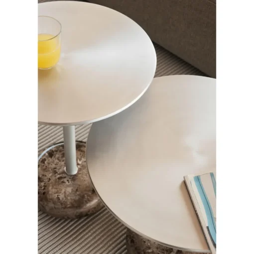 Northern Ton Sidebord Stor Brun Marmor/Aluminium