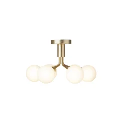 Nuura Apiales 6 Loftlampe Børstet Messing & Opal