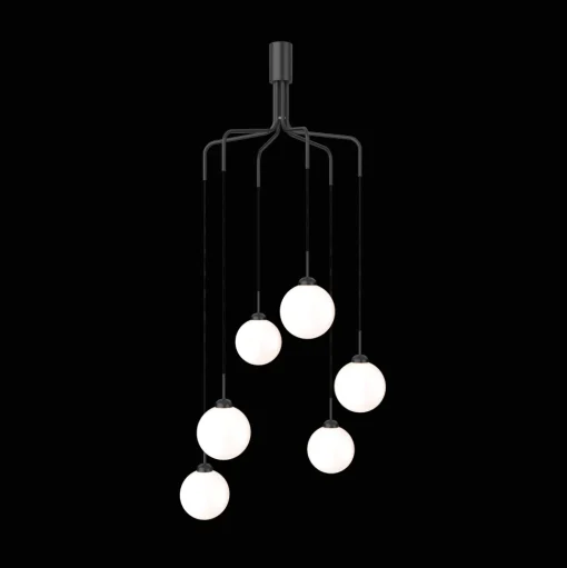 Nuura Apiales Cluster 6 Lysekrone Satin Sort/Opal