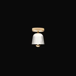 Nuura Asteea Loftlampe Satin Messing/Riflet Klar
