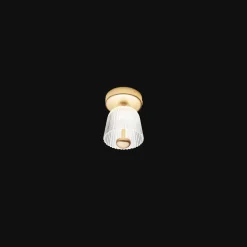 Nuura Asteea Loftlampe Satin Messing/Riflet Klar
