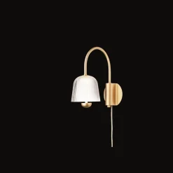 Nuura Asteea Váglampe Satin Messing/Riflet Klar