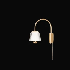 Nuura Asteea Váglampe Satin Messing/Riflet Klar