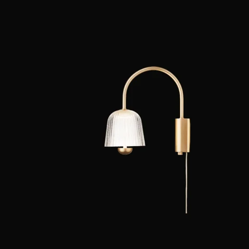Nuura Asteea Váglampe Satin Messing/Riflet Klar
