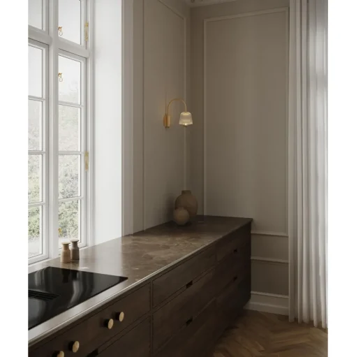Nuura Asteea Váglampe Satin Messing/Riflet Klar