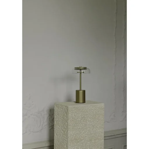 Nuura Blossi Transportabel Lampe Mini Nordisk Guld/Klar