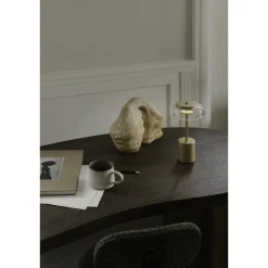 Nuura Blossi Transportabel Lampe Mini Nordisk Guld/Klar