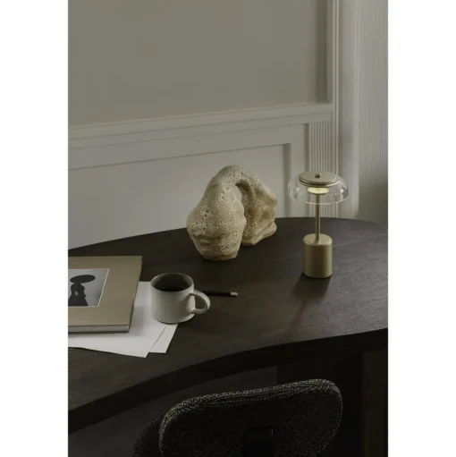 Nuura Blossi Transportabel Lampe Mini Nordisk Guld/Klar