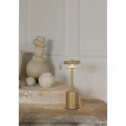 Nuura Blossi Transportabel Lampe Mini Nordisk Guld/Klar
