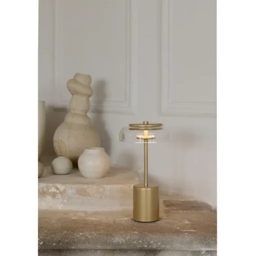 Nuura Blossi Transportabel Lampe Mini Nordisk Guld/Klar