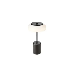 Nuura Blossi Transportabel Lampe Mini Sort/Opal