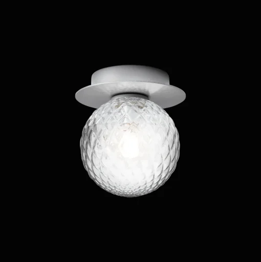 Nuura Liila 1 Vág/Loftlampe Lille Sølv/Optic Klar