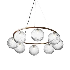 Nuura Miira 8 Circular Lysekrone Mørk Bronze/ Optic Klar