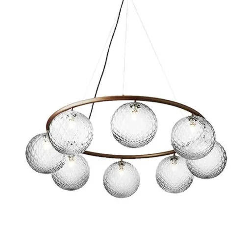 Nuura Miira 8 Circular Lysekrone Mørk Bronze/ Optic Klar