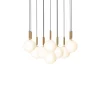 Nuura Miira 13 Lysekrone Stor Messing & Opal