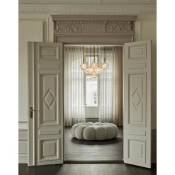 Nuura Miira 13 Lysekrone Stor Messing & Opal